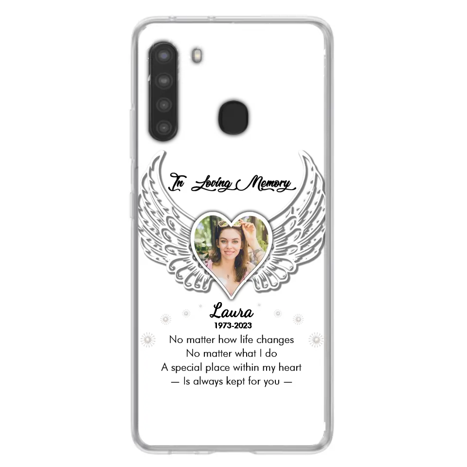 Personalized In Loving Memory Phone Case - Upload Photo - Memorial Gift Idea - Case For iPhone/Samsung - A Special Place Within My Heart Is Always Kept For You