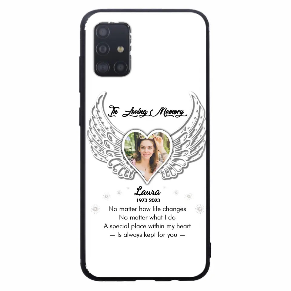 Personalized In Loving Memory Phone Case - Upload Photo - Memorial Gift Idea - Case For iPhone/Samsung - A Special Place Within My Heart Is Always Kept For You