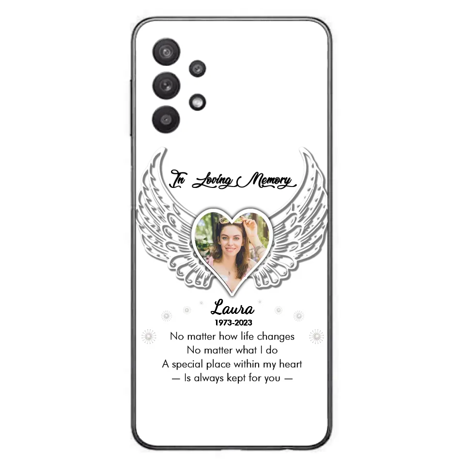 Personalized In Loving Memory Phone Case - Upload Photo - Memorial Gift Idea - Case For iPhone/Samsung - A Special Place Within My Heart Is Always Kept For You