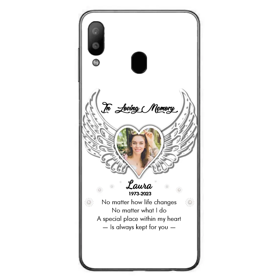 Personalized In Loving Memory Phone Case - Upload Photo - Memorial Gift Idea - Case For iPhone/Samsung - A Special Place Within My Heart Is Always Kept For You