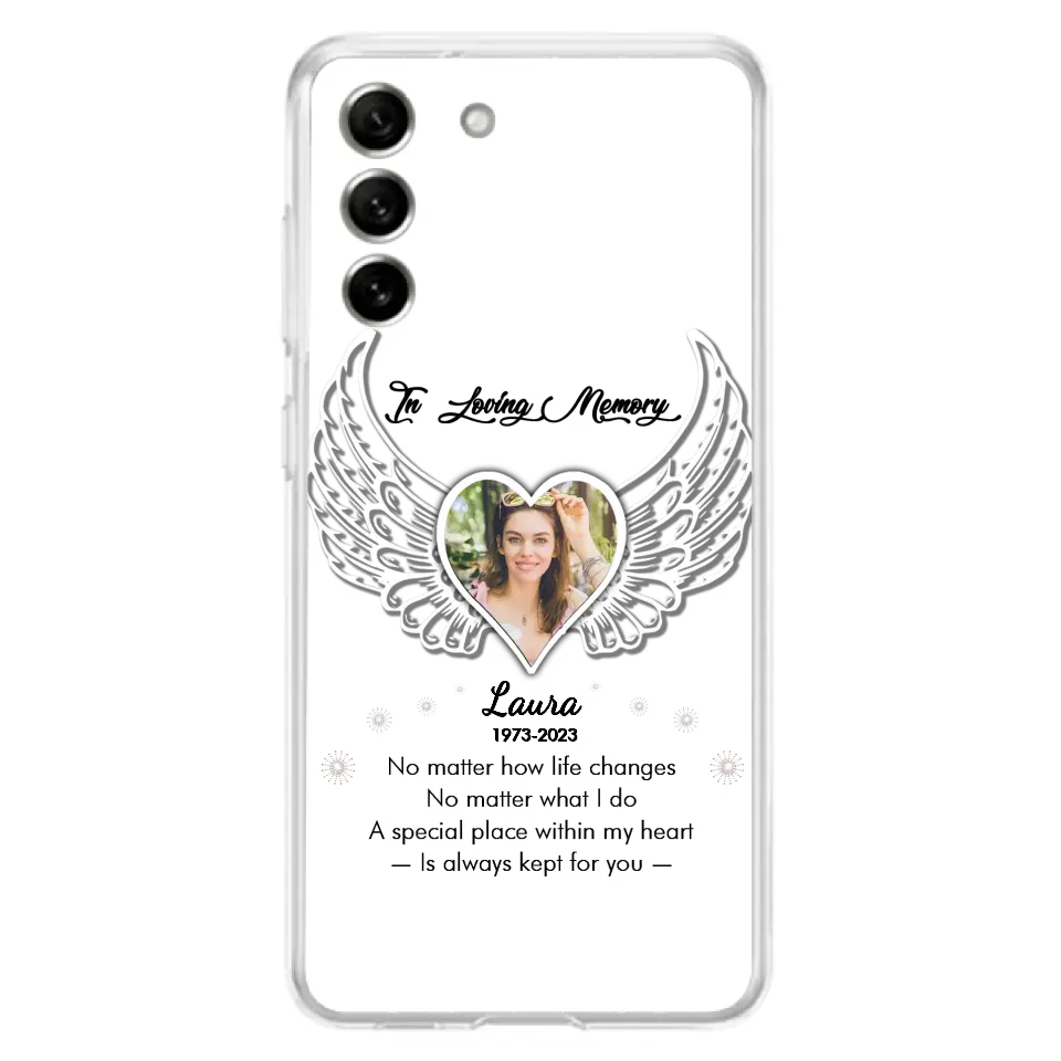 Personalized In Loving Memory Phone Case - Upload Photo - Memorial Gift Idea - Case For iPhone/Samsung - A Special Place Within My Heart Is Always Kept For You