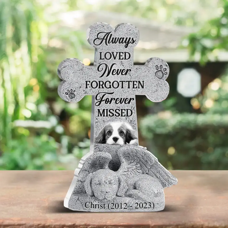 Personalized Memorial Acrylic Plaque - Memorial Gift Idea - Upload Photo - Always Loved Never Forgotten Forever Missed
