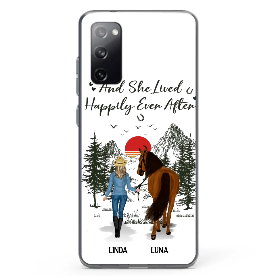 Personalized Horse Phone Case -  Gift Idea For Horse Lovers - Up to 6 Horses