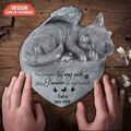 Personalized Memorial Angel Cat Sleeping Acrylic Plaque - Memorial Gift Idea For Cat Lover - No Longer By My Side But Forever In My Heart