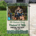 Personalized Photos Camping Garden Flag - Gift For Camping Lovers - Husband And Wife Camping Partners For Life