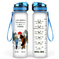 Personalized Horse Girl Tracker Bottle - Up to 6 Horses - Mother's Day Gift Idea Horse Lovers - In A World Full Of Princesses Be A Cowgirl