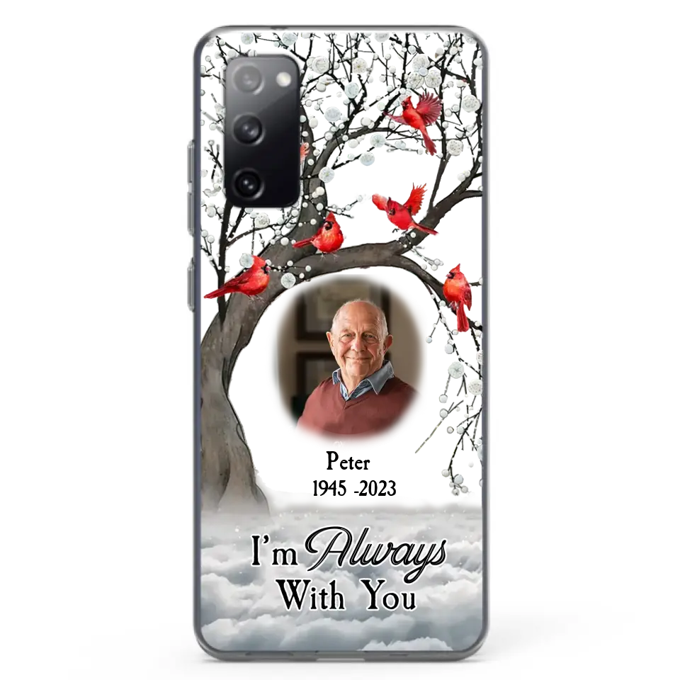 Personalized Memorial Photo Phone Case - Upload Photo - Memorial Gift Idea For Family Member - I'm Always With You - Case For iPhone/Samsung