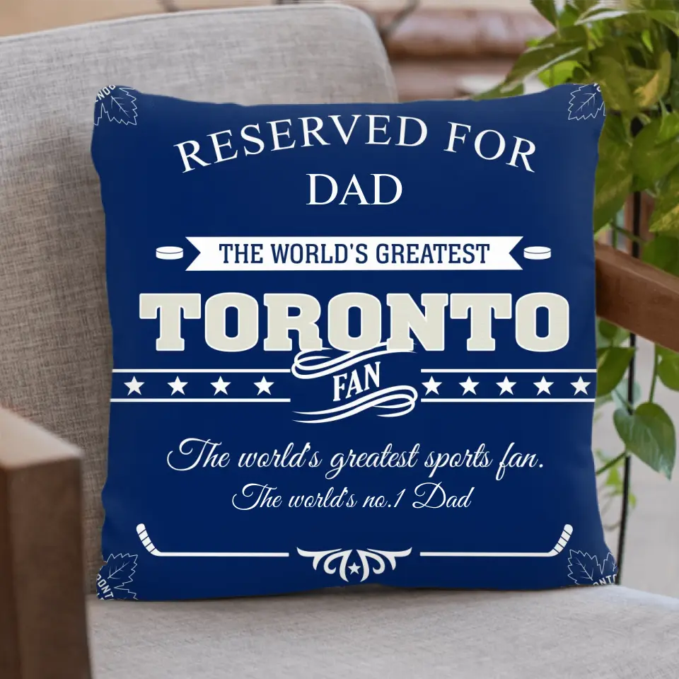 Personalized Ice Hockey Pillow Cover - Gift Idea For Dad/Mom/Ice Hockey Lover - The World's No.1 Dad