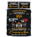 Personalized Camping Quilt Bed Sets - Gift Idea For Couple, Camping Lovers, Family - Up to 2 Kids, 3 Pets - I Never Dreamed I'd Grow Up To Be A Super Sexy Wife