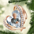 Personalized Heart Crystal Jewelry Acrylic Ornament - Memorial Gift Idea For Family Member - Upload Photo - In Loving Memory