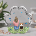 Personalized Memorial Paw Acrylic Plaque - Up to 4 Pets - Gift Idea For Dog/Cat/Rabbit Lover - Christmas Gift  - My Heart Will Always Wear The Pawprints Left By You