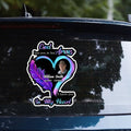 Personalized Memorial Photo 3D Decal - Memorial Gift Idea for Family - God Has You In His Arms I Have You In My Heart