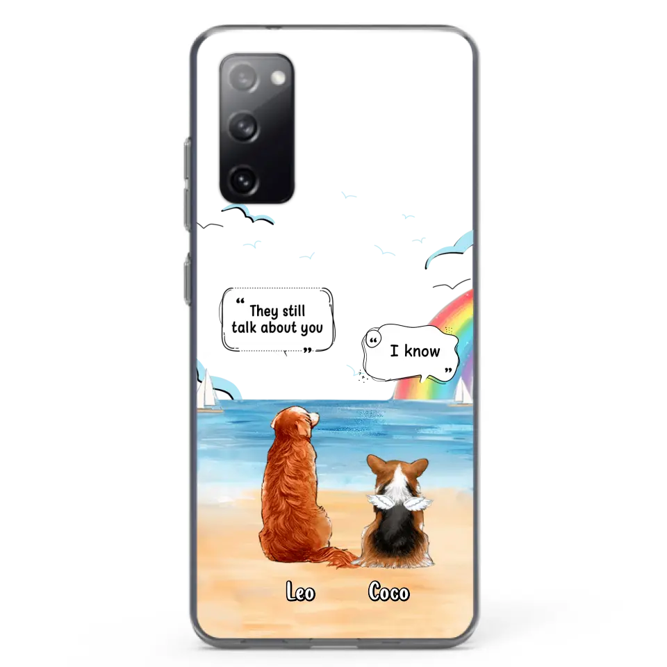 Personalized Memorial Pet Phone Case - Upto 4 Pets - Memorial Gift Idea for Dog/Cat Lovers - They Still Talk About You - Cases For iPhone/Samsung