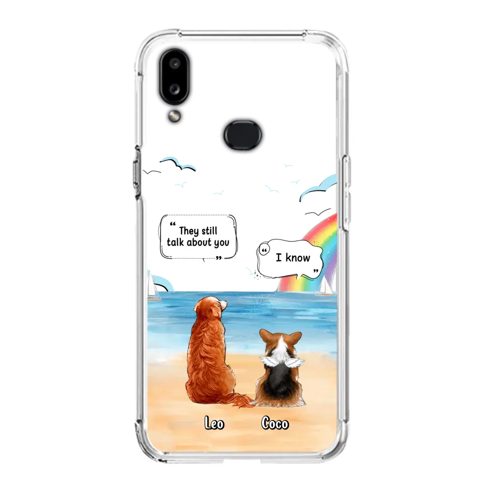 Personalized Memorial Pet Phone Case - Upto 4 Pets - Memorial Gift Idea for Dog/Cat Lovers - They Still Talk About You - Cases For iPhone/Samsung