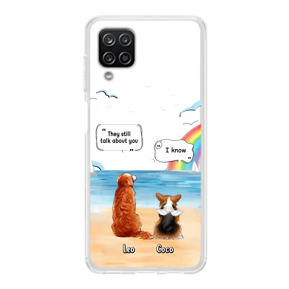 Personalized Memorial Pet Phone Case - Upto 4 Pets - Memorial Gift Idea for Dog/Cat Lovers - They Still Talk About You - Cases For iPhone/Samsung