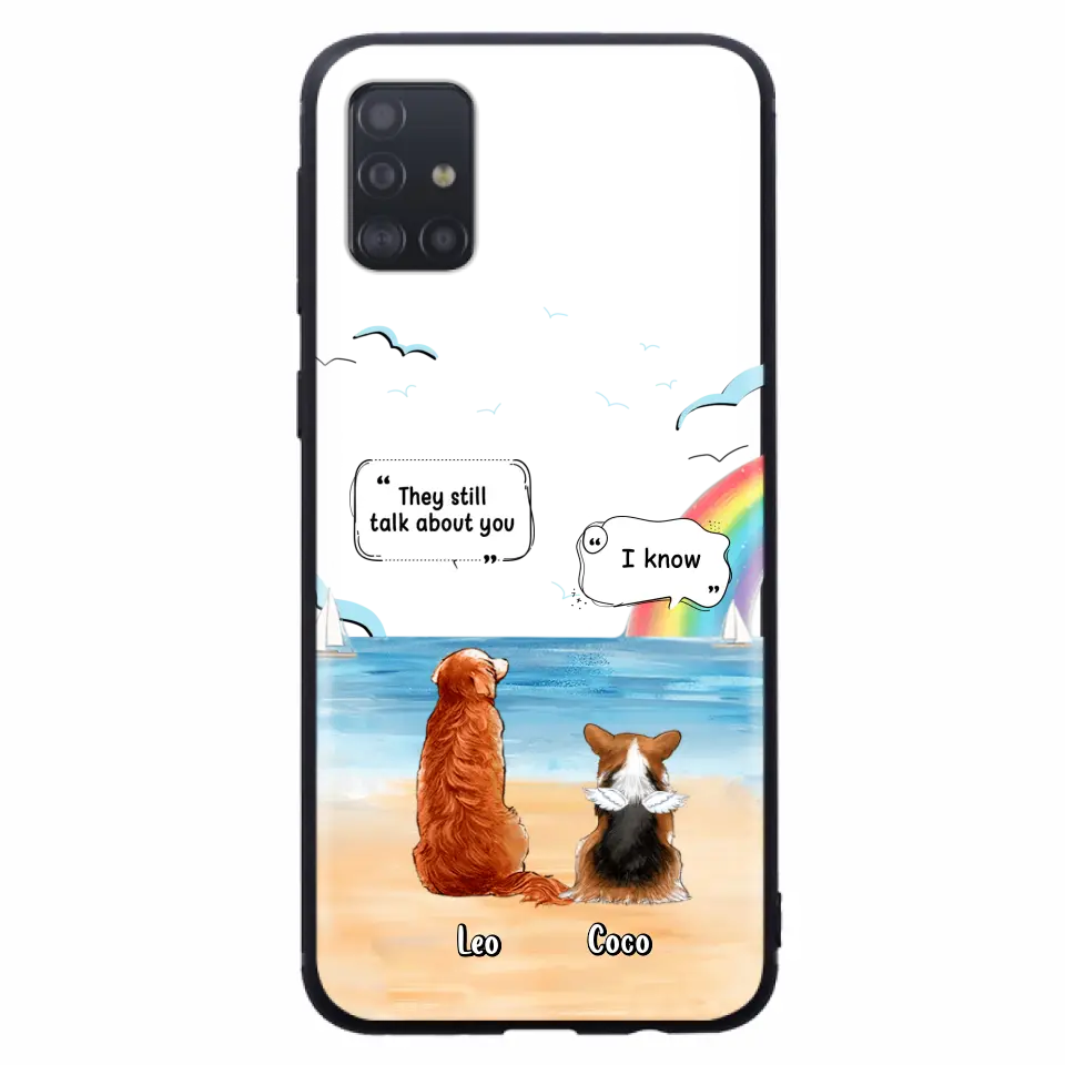 Personalized Memorial Pet Phone Case - Upto 4 Pets - Memorial Gift Idea for Dog/Cat Lovers - They Still Talk About You - Cases For iPhone/Samsung