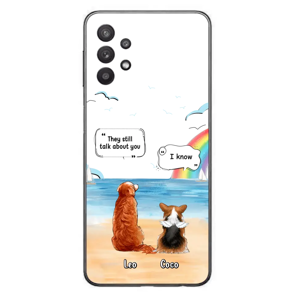 Personalized Memorial Pet Phone Case - Upto 4 Pets - Memorial Gift Idea for Dog/Cat Lovers - They Still Talk About You - Cases For iPhone/Samsung