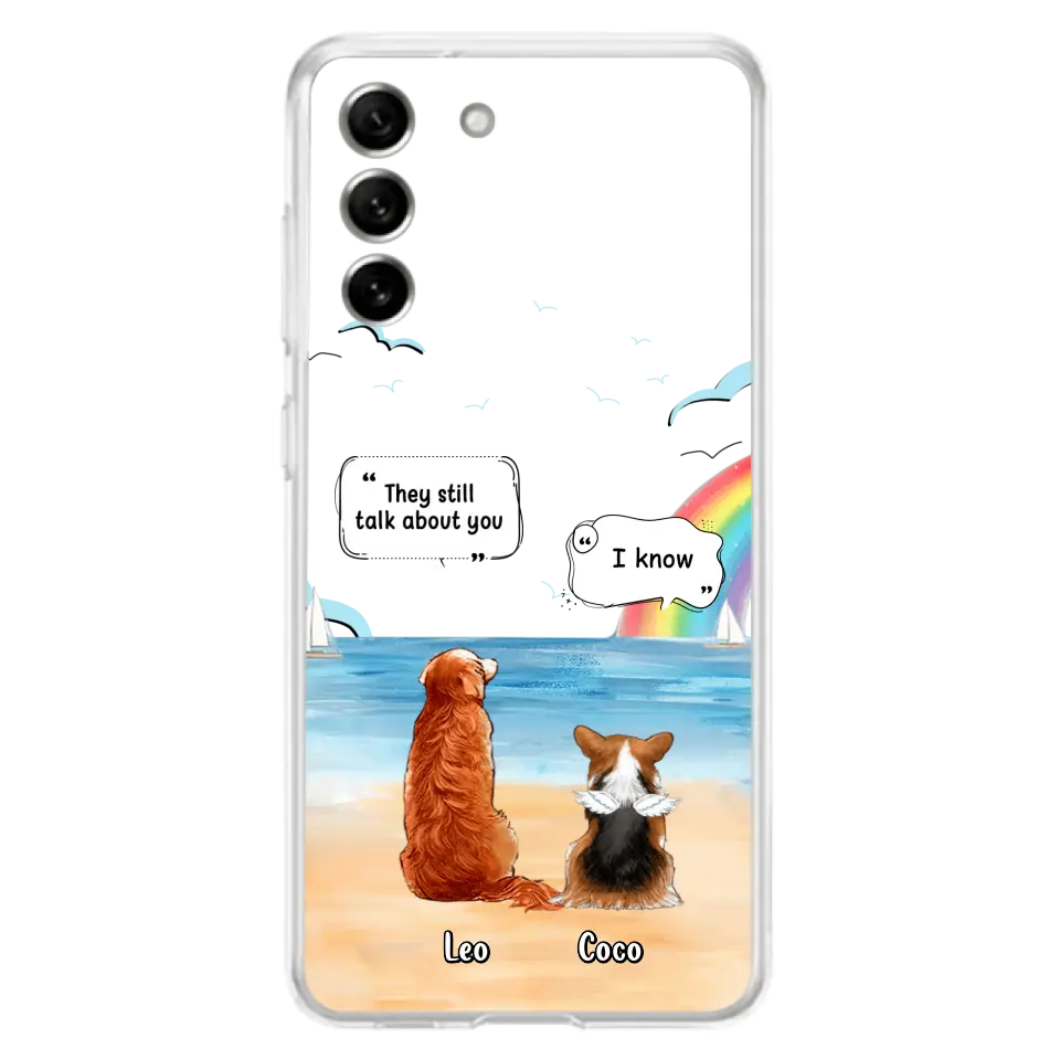 Personalized Memorial Pet Phone Case - Upto 4 Pets - Memorial Gift Idea for Dog/Cat Lovers - They Still Talk About You - Cases For iPhone/Samsung
