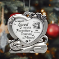 Personalized Memorial Cat Photo Acrylic Ornament - Christmas/Memorial Gift Idea for Cat Owners - Always Loved Never Forgotten Forever Missed