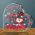 Personalized Grandma Crystal Heart - Gift Idea For Grandma/Christmas - Up to 10 Grandkids - Happiness Is Being Called Grandma