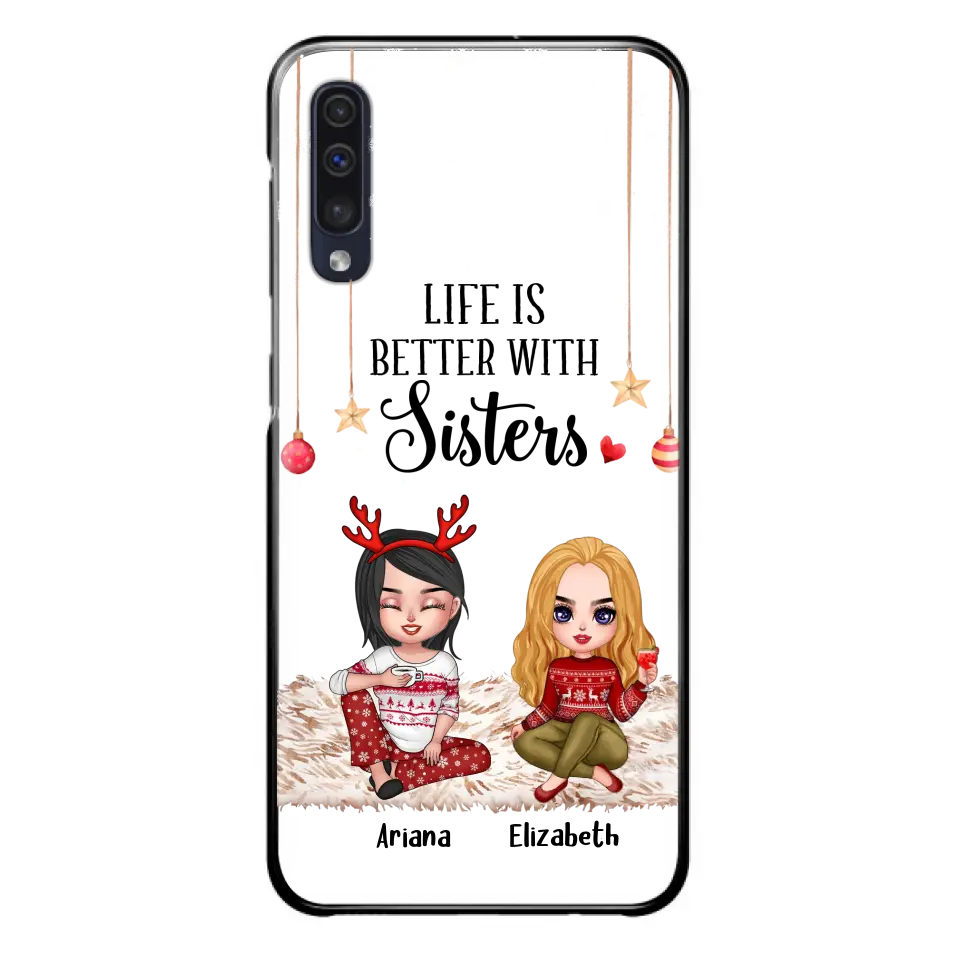 Personalized Besties Phone Case - Gift Idea For Friends/Sisters/Besties - Life Is Better With Sisters - Up to 5 People - Case For iPhone/Samsung