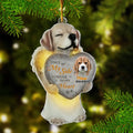Personalized Memorial Dog Acrylic Ornament - Upload Photo - Memorial Gift Idea For Christmas/Dog Owner - Once By My Side Forever In My Heart