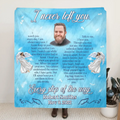 Personalized Memorial Quilt/Fleece Throw Blanket - Upload Photo - Memorial Gift Idea For Family Member - I Never Left You