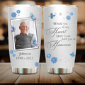 Personalized Memorial Photo Tumbler - Memorial Gift Idea For Family - I'll Hold You In My Heart Until I Can Hold You In Heaven