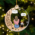 Personalized Memorial Pet Circle Acrylic Ornament - Memorial Gift Idea For Dog/Cat/Rabbit Lover - I Love You To The Moon And Back