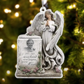 Personalized Praying Angel Memorial Acrylic Ornament - Upload Photo - Christmas Memorial Gift Idea For Family Member - Always Loved Never Forgotten Forever Missed