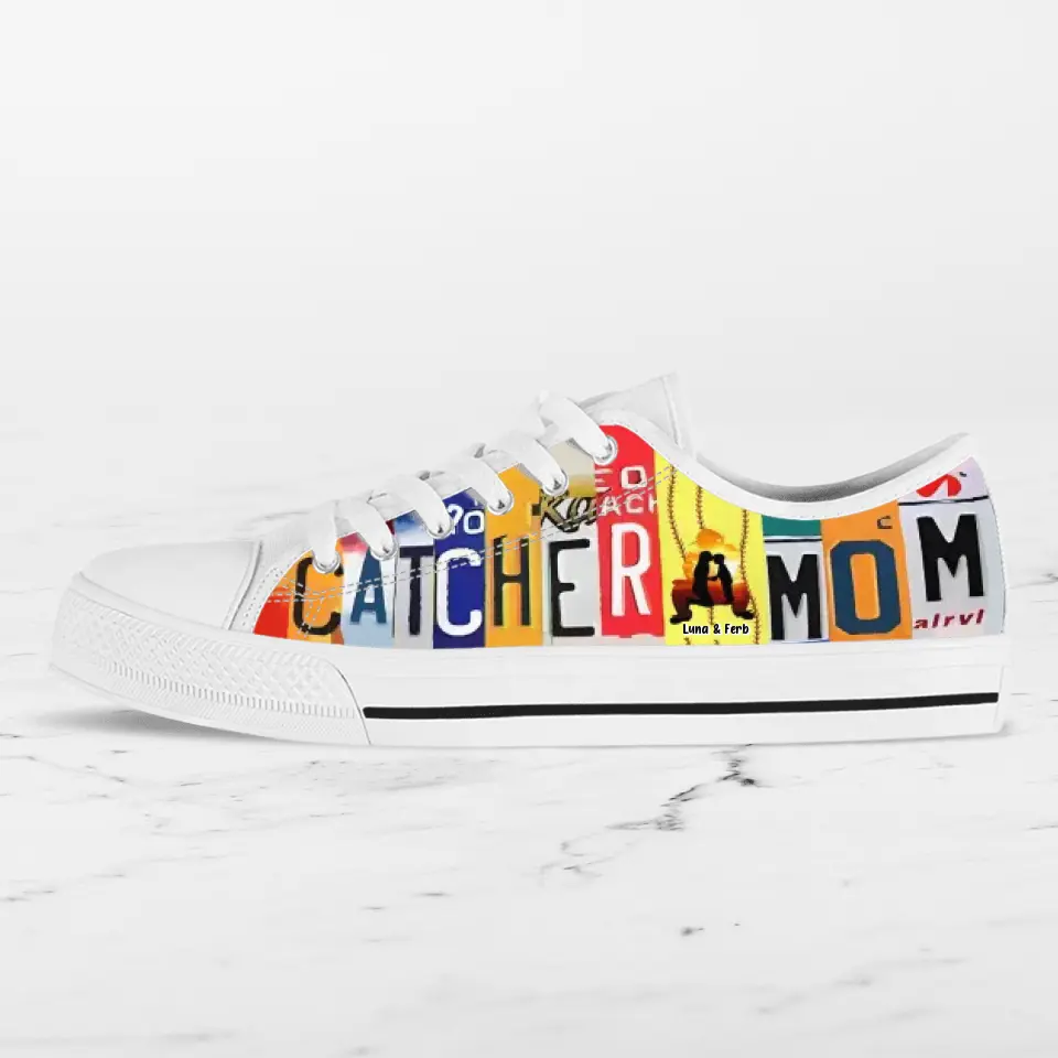 Personalized Catcher Canvas Shoes - Gift Idea for Catchers/Baseball Lovers