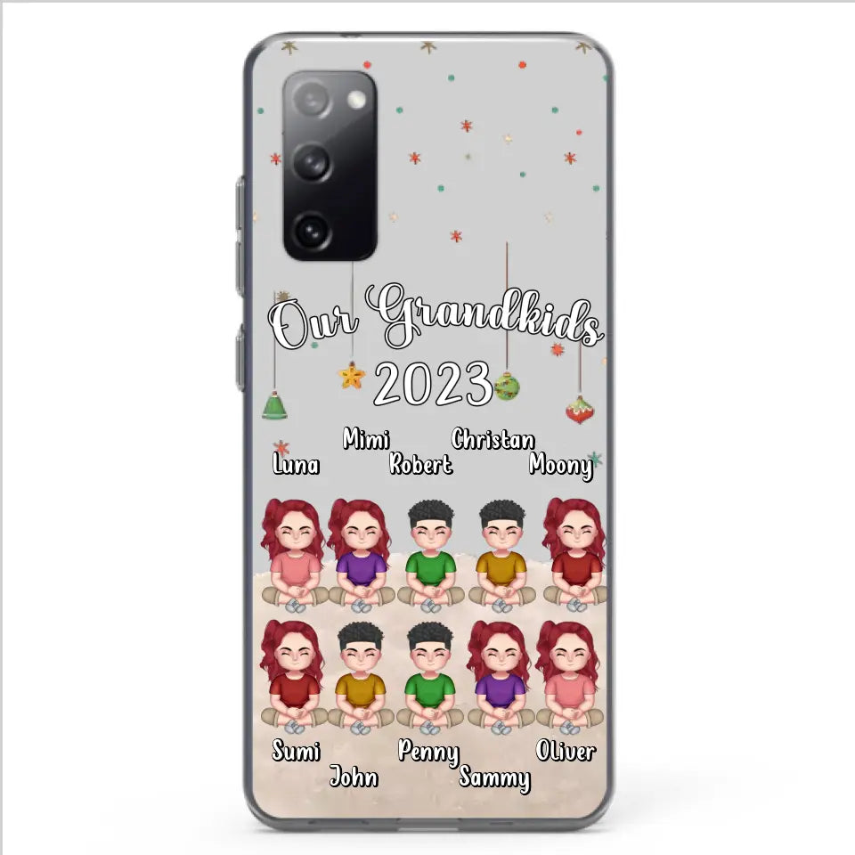 Custom Personalized Grandkids Phone Case - Gift Idea For Grandma - Upto 10 Grandkids - Our Grandkids 2026