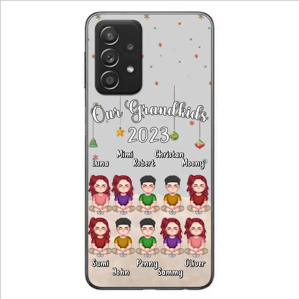 Custom Personalized Grandkids Phone Case - Gift Idea For Grandma - Upto 10 Grandkids - Our Grandkids 2026