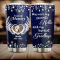 Personalized Pet Memorial Tumbler - Upload Photo - Remembrance Gift for Pet Loss - My Hardest Goodbye
