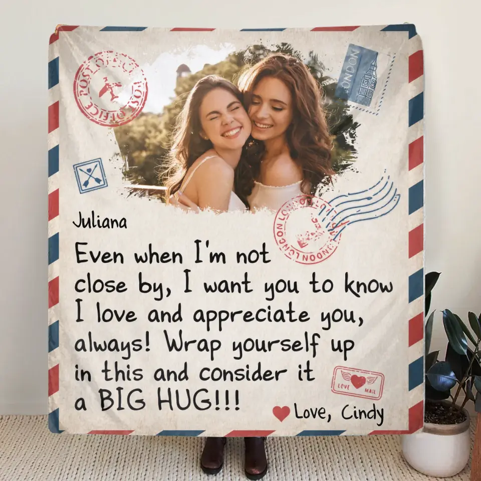 Personalized Friends Photo Quilt/Fleece Throw Blanket - Gift Idea For Besties/Sisters - Upload Photo - I Love And Appreciate You