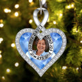 Personalized Memorial Photo Infinity Heart Acrylic Ornament - Memorial Gift Idea for Christmas - I Love You For Always And Forever