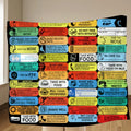 Personalized Pharmacy Labels Quilt/Fleece Throw Blanket - Gift Idea For Friends/Family Member/Pharmacist