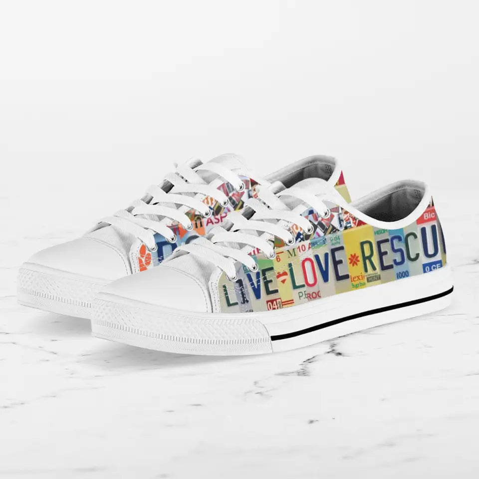 Custom Dog Mom Sneakers - Gift Idea For Dog Lover - Live Love Rescue