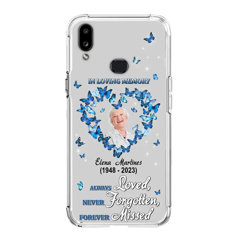 Personalized Memorial Phone Case - Upload Photo - Memorial Gift Idea For Family Member - Always Loved Never Forgotten Forever Missed  - Case For iPhone/Samsung
