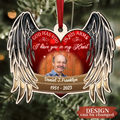 Personalized Memorial Photo Wooden Ornament - Memorial Gift Idea for Christmas - God Has You In His Arms