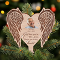 Personalized Memorial Photo Tree Topper - Memorial Gift Idea for Christmas - God Has You In His Arms I Have You In My Heart