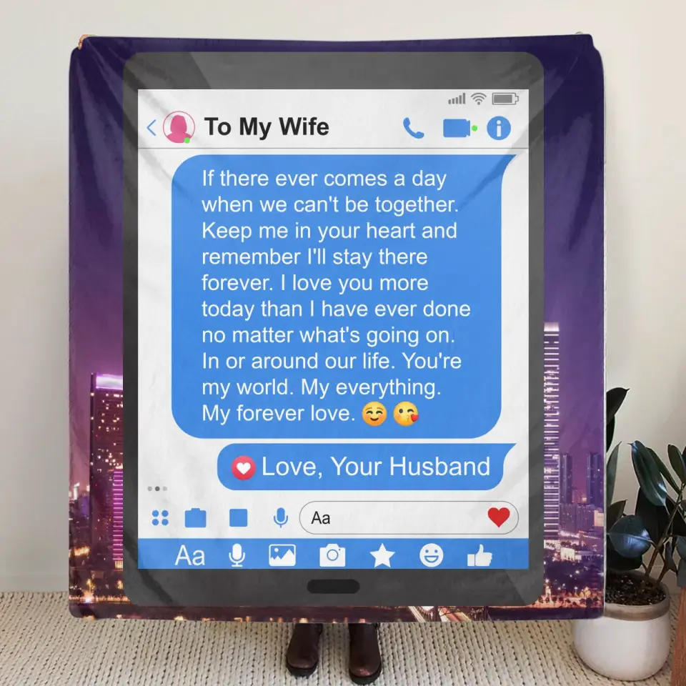 Personalized To My Wife Fleece Throw Blanket & Quilt - Gift Idea For Wife - You're My World