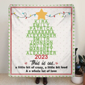 Personalized Family Christmas Tree Quilt/Fleece Throw Blanket - Gift Idea For Family/Christmas - This Is Us