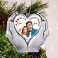 Personalized Couple Acrylic Ornament - Upload Photo - Christmas/Anniversary Gift For Couple - Our First Christmas Engaged