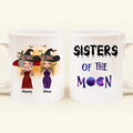 Personalized Witches Coffee Mug - Up to 4 Girls - Halloween Gift For Friends/Sisters/Besties - Sisters Of The Moon