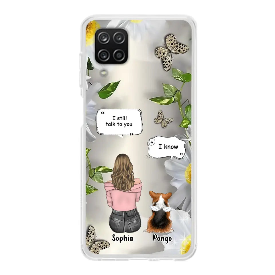 Personalized Memorial Dog Mom Phone Case - Up to 4 Dogs - Gift Idea for Dog Lovers/Owners  - I Still Talk To You - Case For iPhone/Samsung