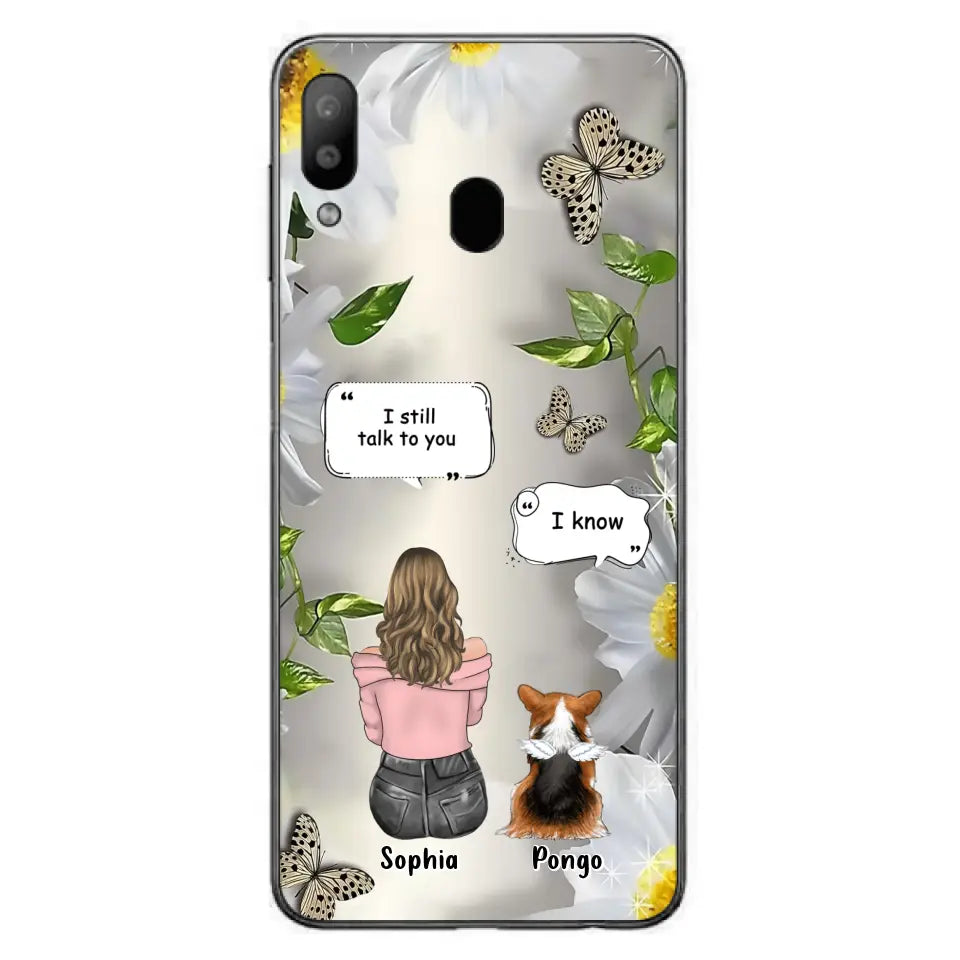 Personalized Memorial Dog Mom Phone Case - Up to 4 Dogs - Gift Idea for Dog Lovers/Owners  - I Still Talk To You - Case For iPhone/Samsung