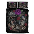 Skull Couple Quilt Bed Sets - Memorial Gift Idea For Him/Her - Day Of The Dead