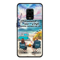Personalized Beach Camping Phone Case - Couple/Parents With Up to 3 Kids And 3 Pets - Gift Idea For Camping Lover - Case For Xiaomi, Oppo And Huawei