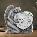 Personalized Angel Heart Memorial Pet Acrylic Plaque - Memorial Gift Idea For Pet Lover - Upload Photo - You Left Paw Prints On My Heart Forever